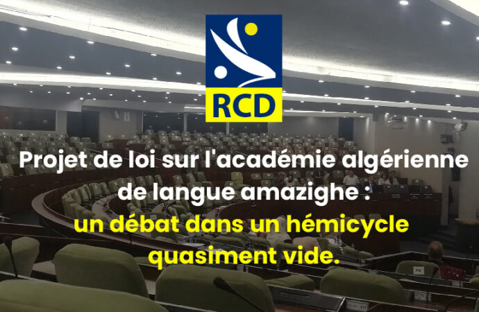 Projet de loi sur l’académie algérienne de langue amazighe : un débat dans un hémicycle quasiment vide